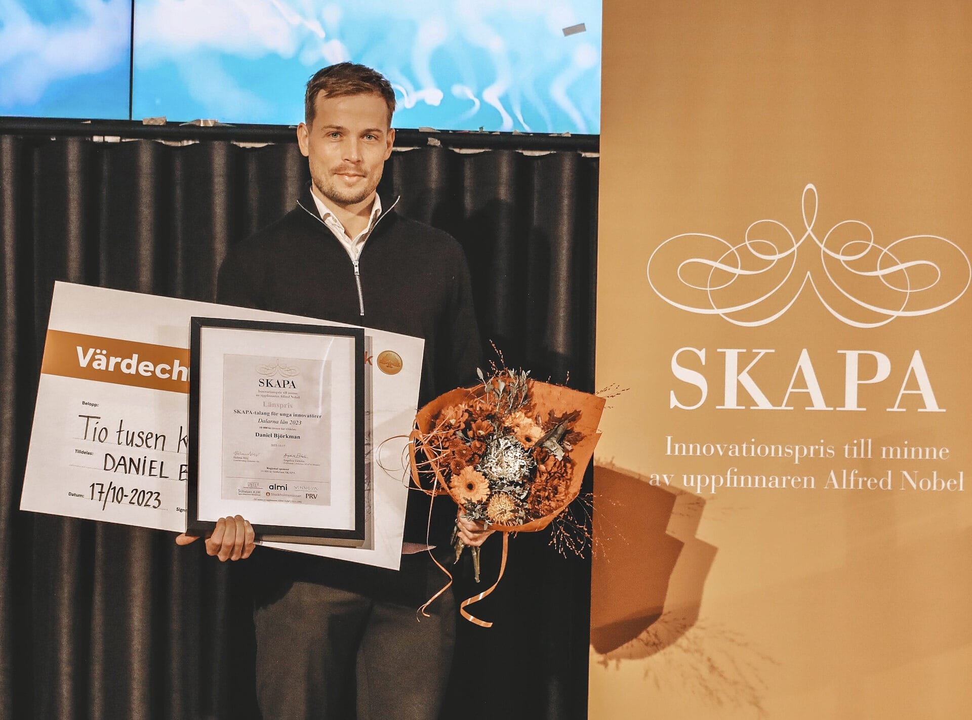 Falusonen Daniel Björkman som blev vinnare i SKAPA-talang. Foto: Pressbild