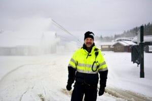 Magnus Bergström har jobbat som snöläggare i 34 år.