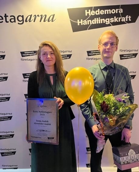 Årets Nyföretagare blev Sonja och Alexander Asalok med Varje Krona Räknas.