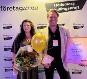 Årets Butik blev Ann-Sofie och Henrik Wigge med Mur & Kaminkultur i Hedemora.