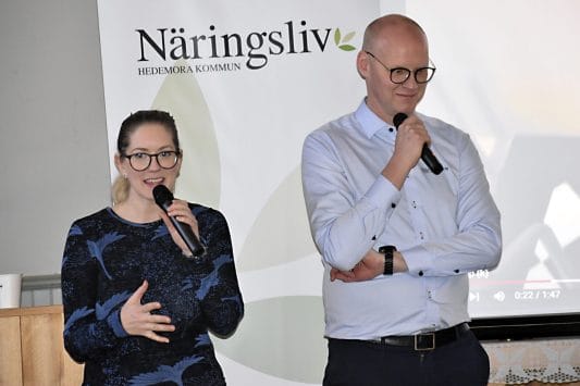 Josefin Enström och Christian Fredin, näringslivschefer i Säter och Hedemora. 