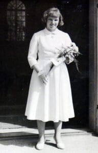 Gunhild Kihlbom konfirmerade sig i Amsbergs kapell i slutet på 1950-talet. Foto: Privat
